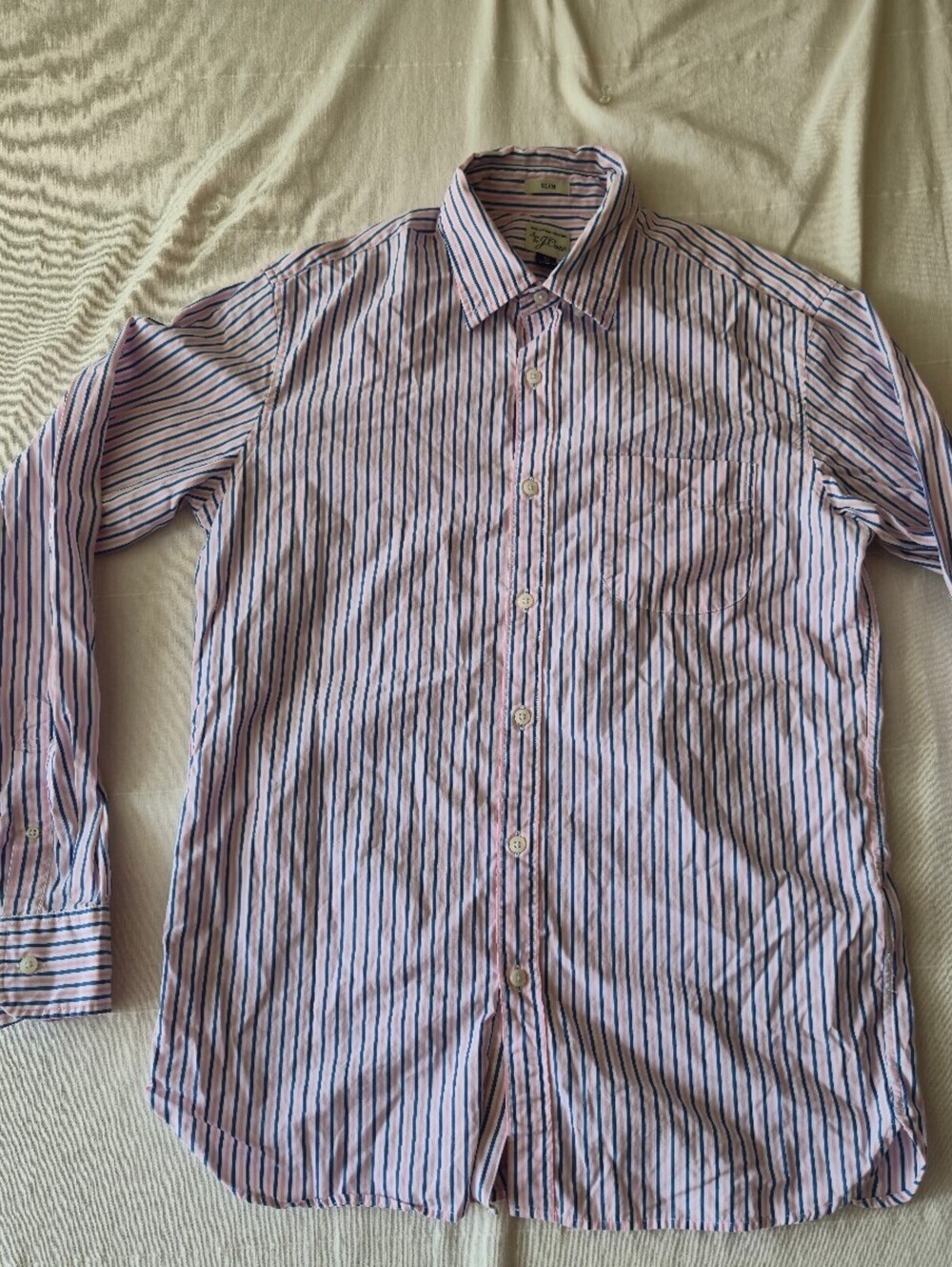 J.Crew Slim Fit Striped Cotton Shirt Medium